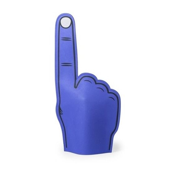 Foam hand vinger blauw 50 cm supporter feestartikelen