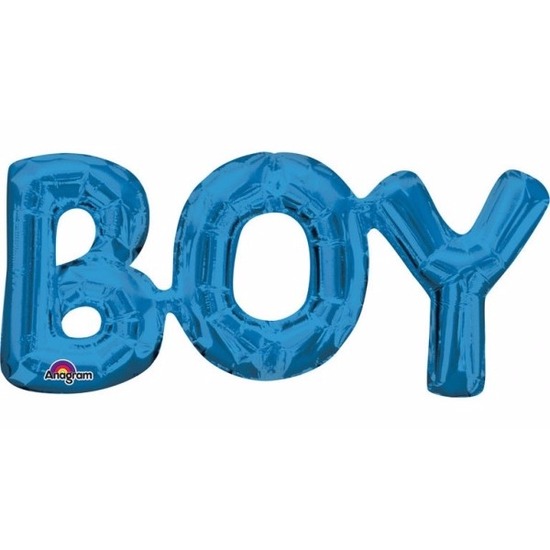 Folie ballon Boy blauw 55 cm