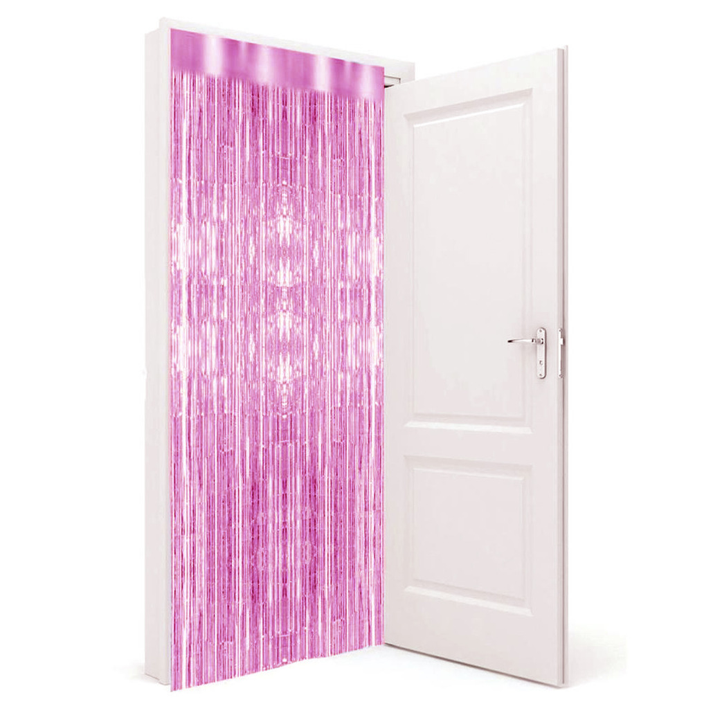 Folie deurgordijn roze metallic 200 x 100 cm