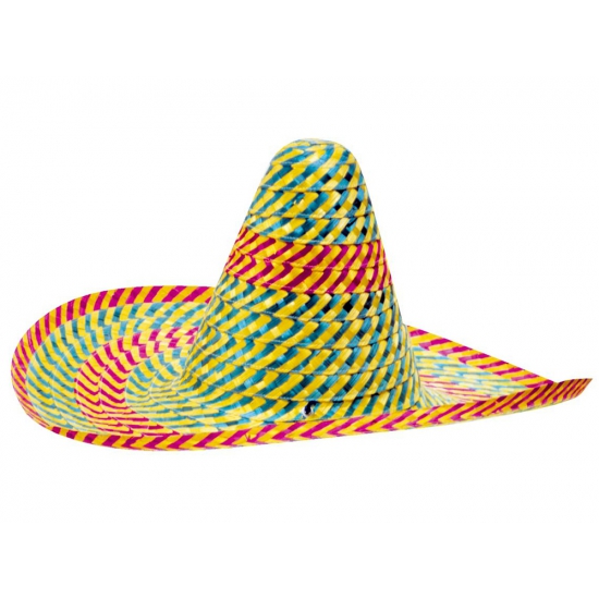 Gekleurde Mexicaanse sombrero hoeden 50 cm