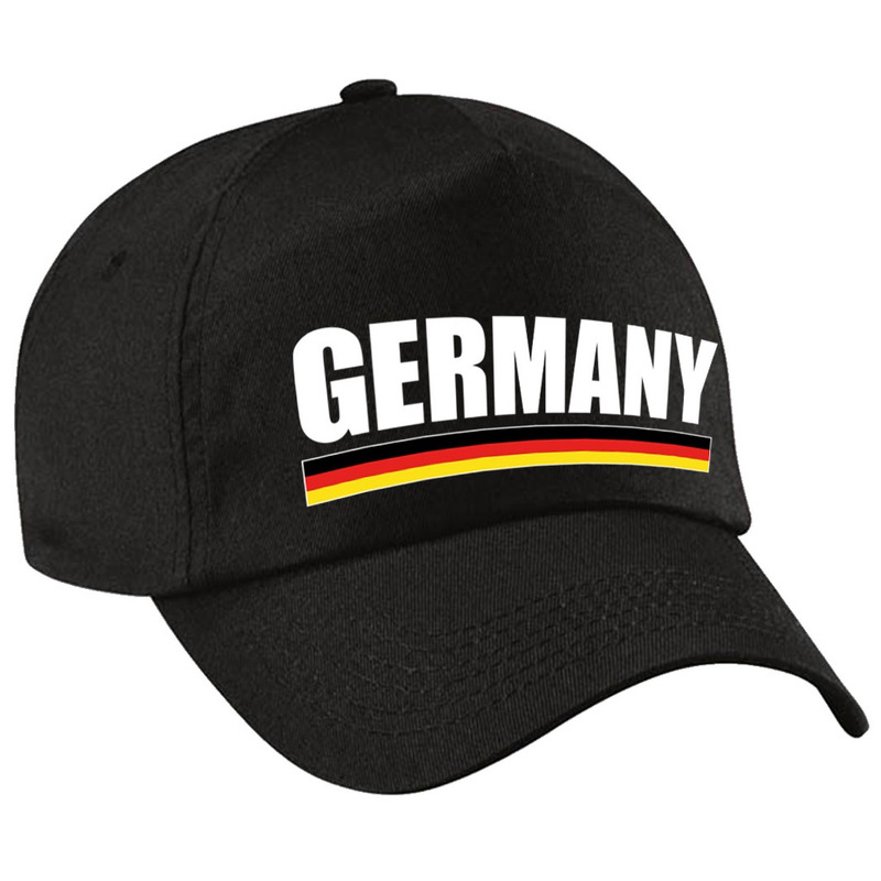 Germany supporter pet - cap Duitsland zwart volwassenen