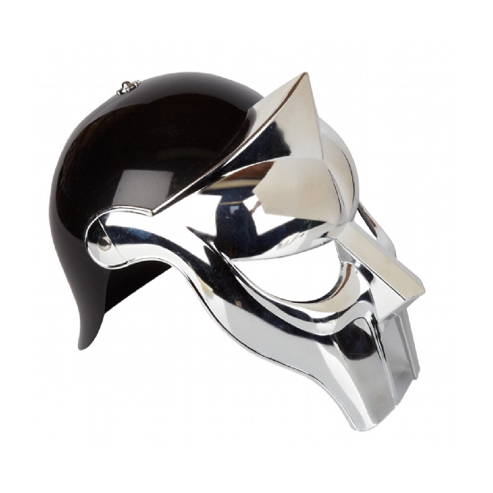 Gladiator helm zwart/zilver