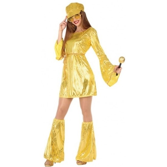 Gouden disco verkleed pak/kostuum voor dames