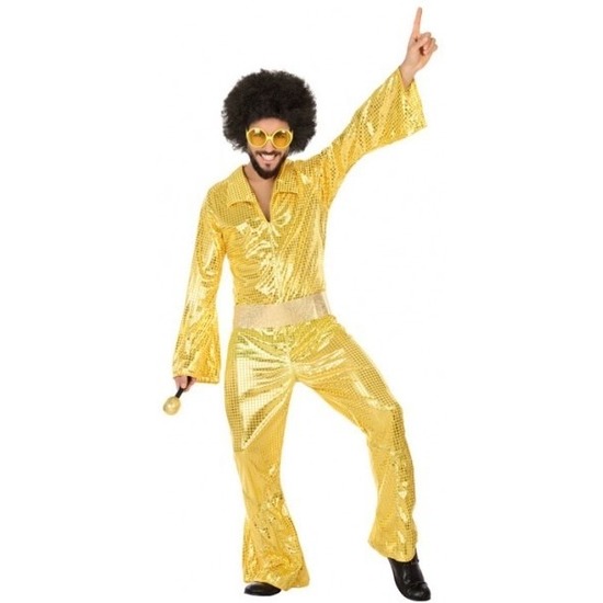 Gouden disco verkleed pak/kostuum voor heren