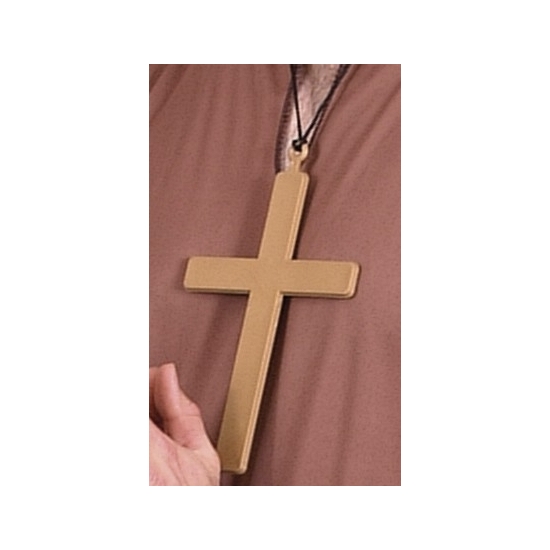 Gouden monniks/priesters kruis 22 cm