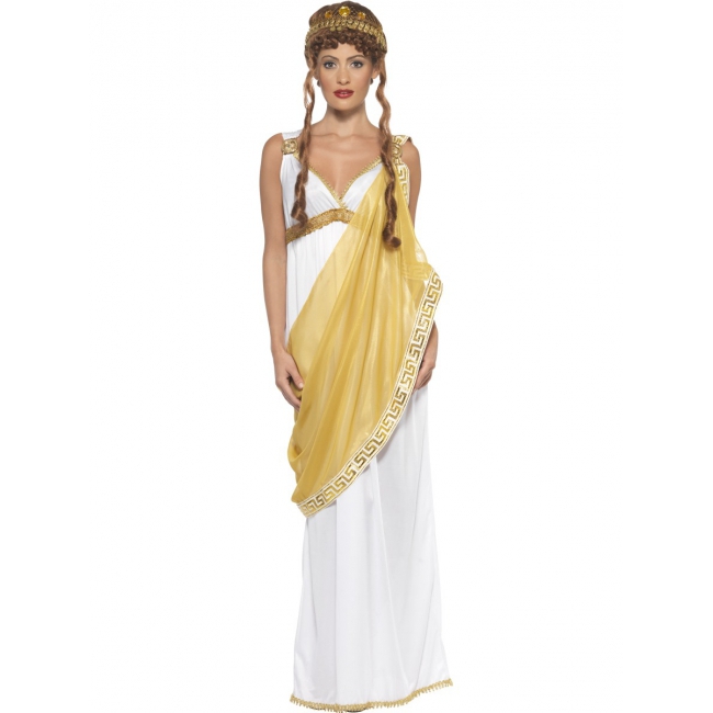 Griekse godin wit/goud verkleed kostuum/toga voor dames