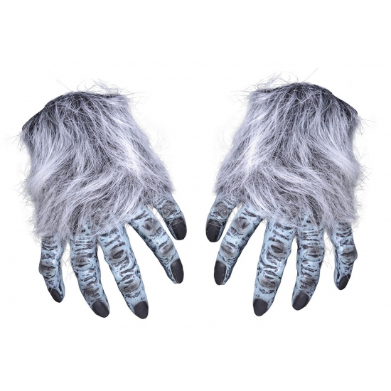 Grijze horror weerwolf handen/handschoenen