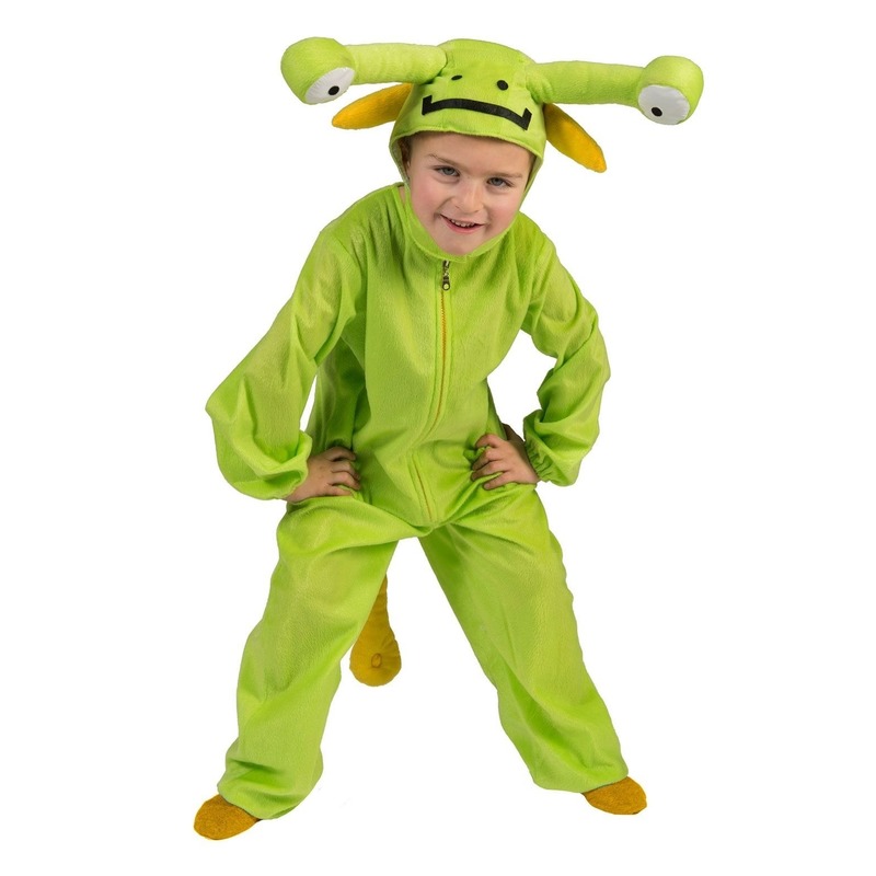 Groen marsmannetje verkleed pak voor kinderen