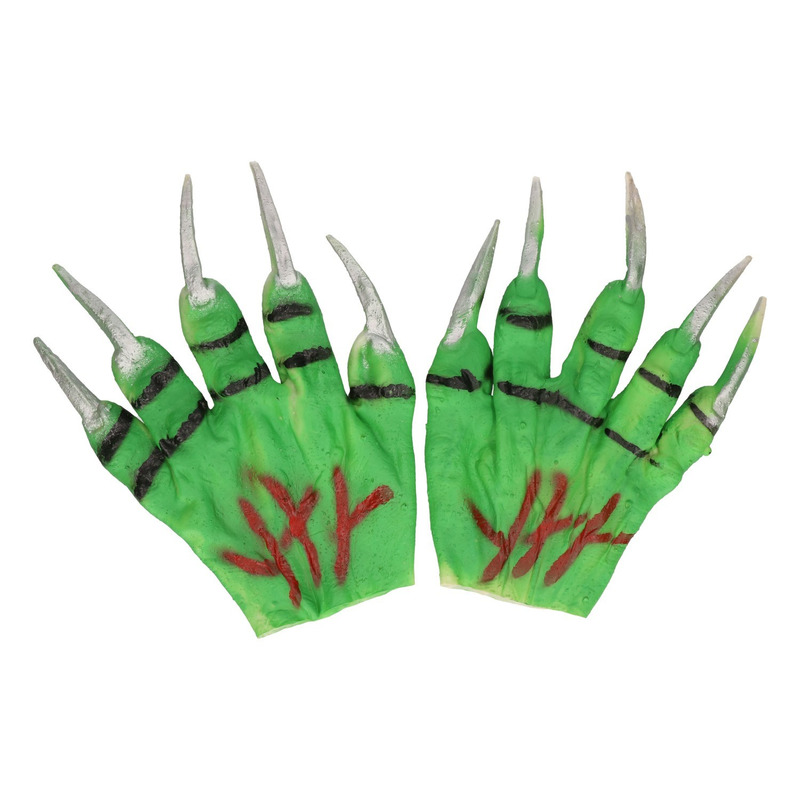 Groene beesten handen
