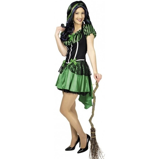 Groene heks Alexia verkleed kostuum/jurk voor dames
