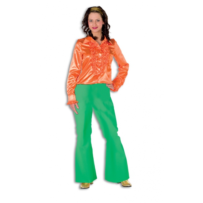 Groene hippie broek voor dames