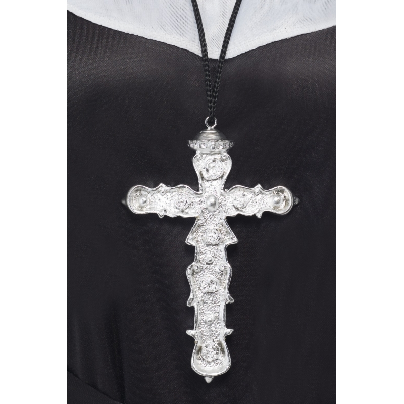 Groot zilveren kruis aan ketting voor Paus/Bisschop/Priester