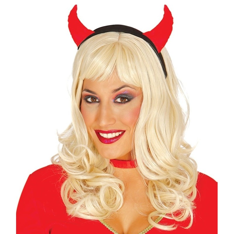 Halloween - Diadeem met duivelsoortjes voor dames