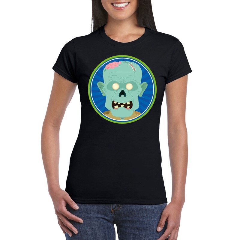Halloween - Halloween zombie t-shirt zwart dames