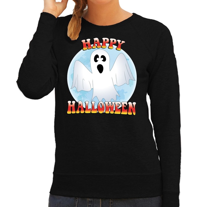 Halloween - Happy Halloween spook verkleed sweater zwart voor dames