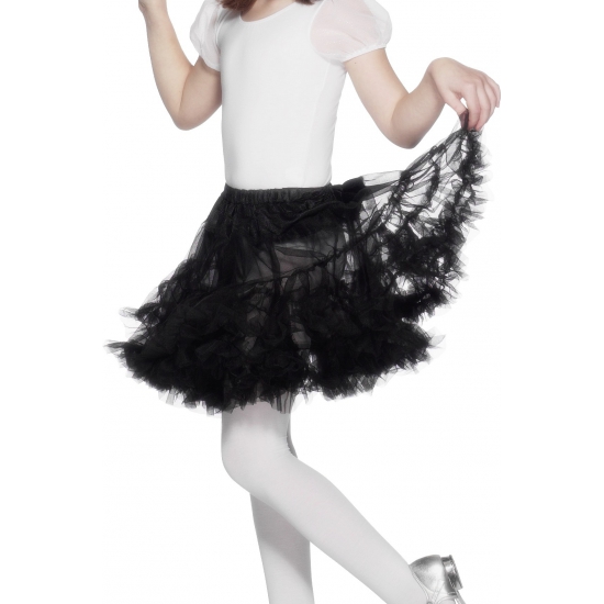 Halloween - Heksen verkleedaccessoire tutu rok zwart voor meisjes