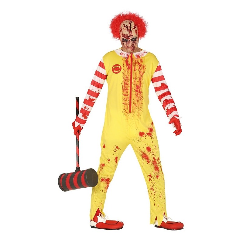 Halloween horror clown Ronald verkleed kostuum voor heren