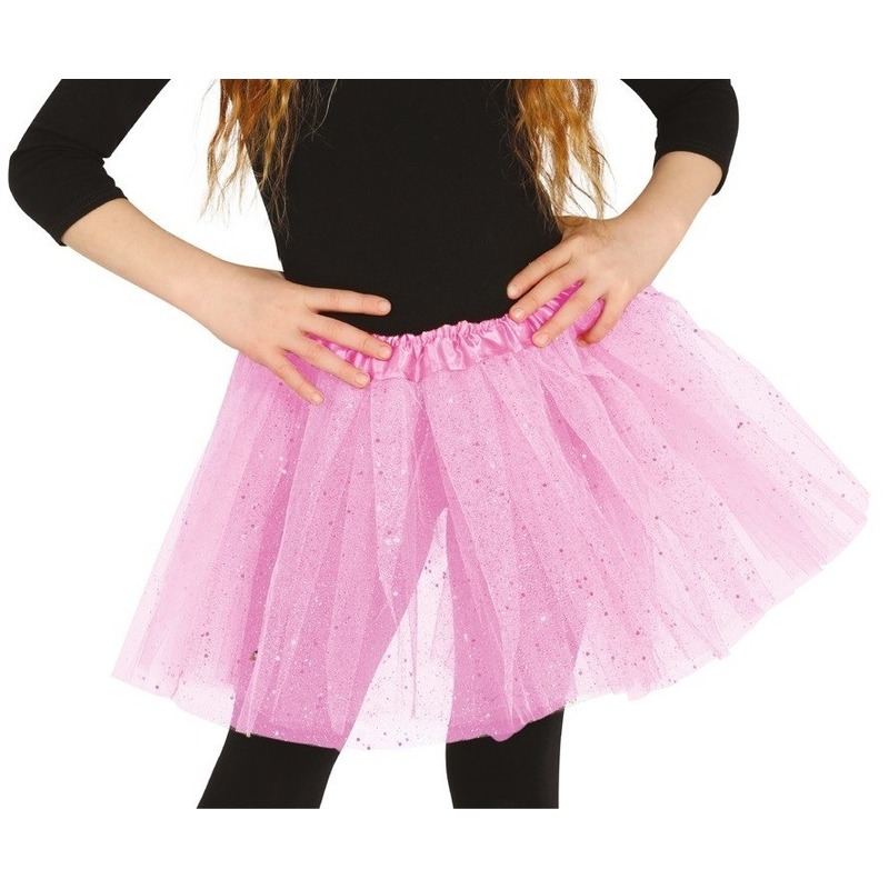 Halloween - Petticoat/tutu verkleed rokje lichtroze glitters voor meisjes
