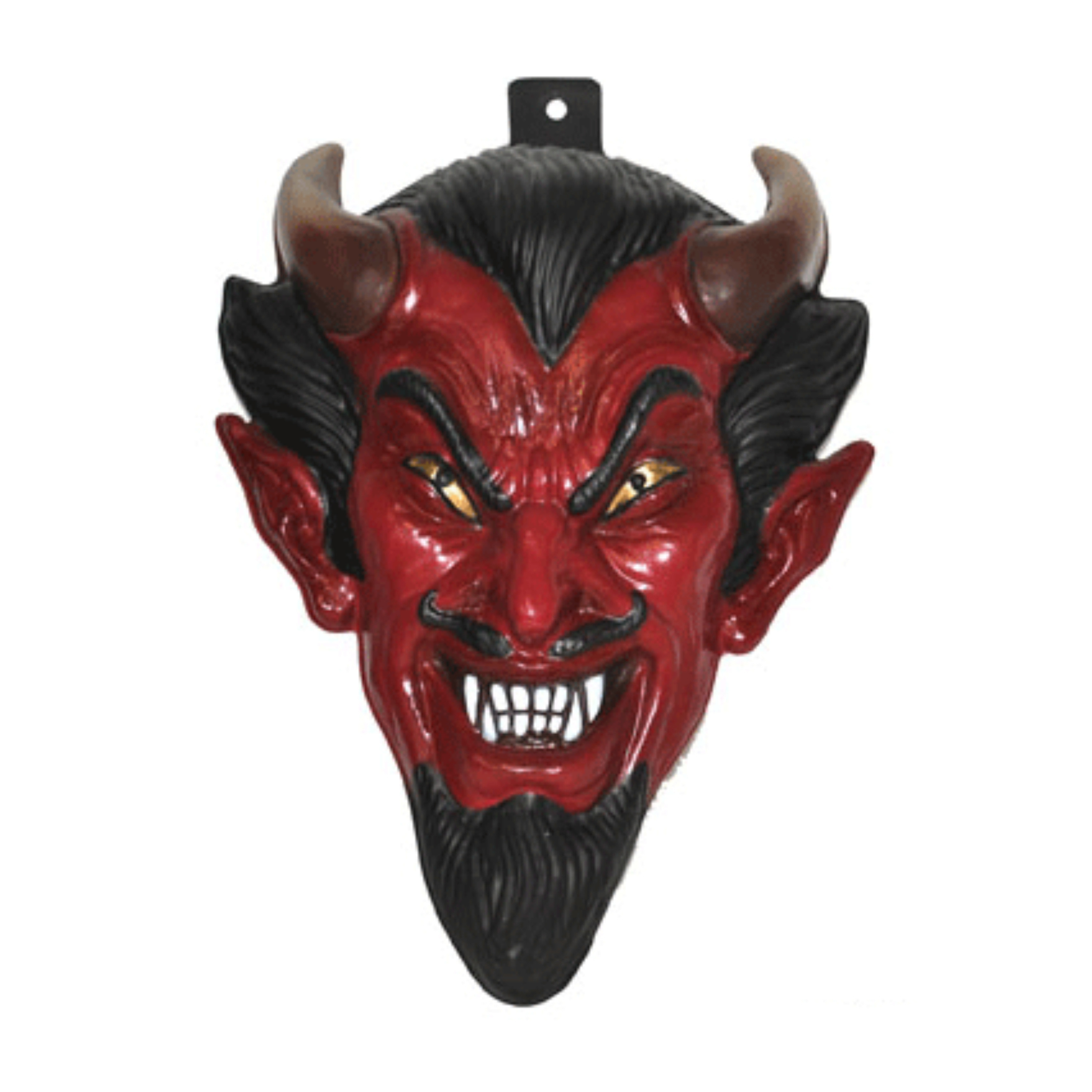 Halloween - Plastic duivel wand/muur versiering masker 28 x 41 cm
