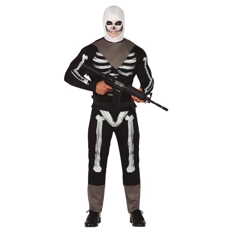 Halloween - Skelet soldaat verkleed kostuum voor heren