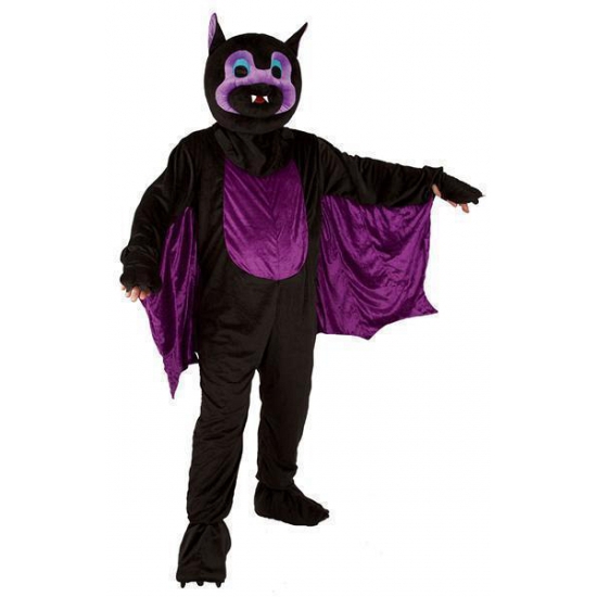 Halloween - Vleermuis kostuum met groot pluche masker
