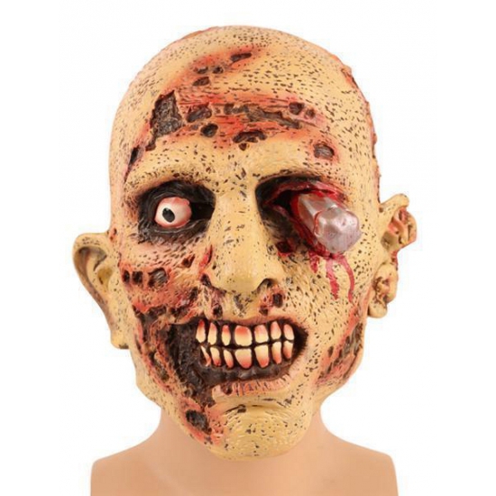Halloween - Zombie masker met bloedend oog