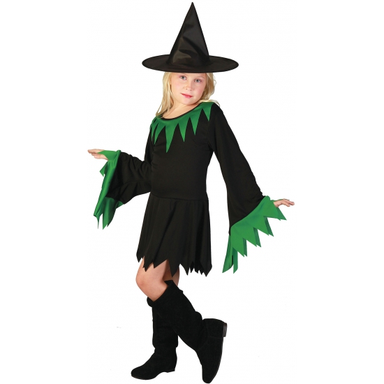 Halloween - Zwarte heksenjurk voor meisjes
