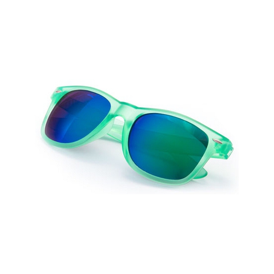Hippe zonnebril groen met spiegelglazen