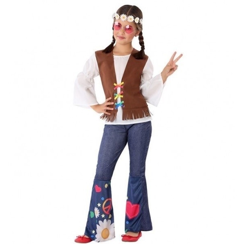Hippie/Flower Power verkleed kostuum voor meisjes