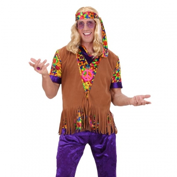 Hippie vestje voor heren met hoofdband