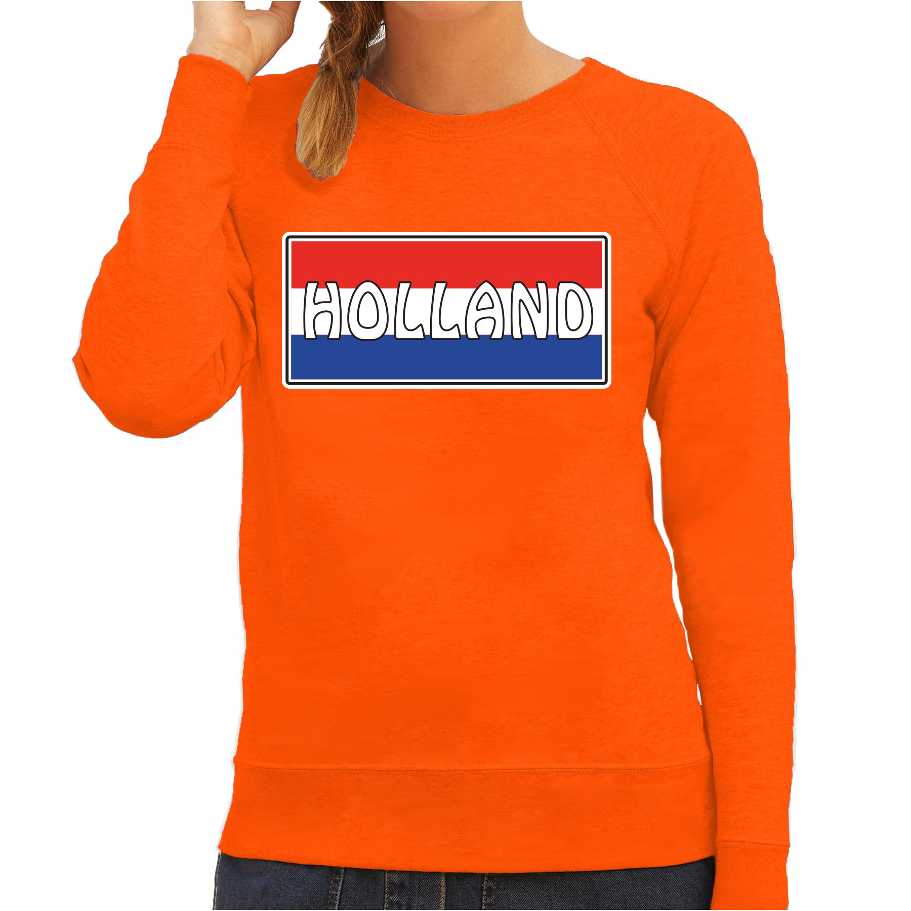 Holland landen sweater oranje dames