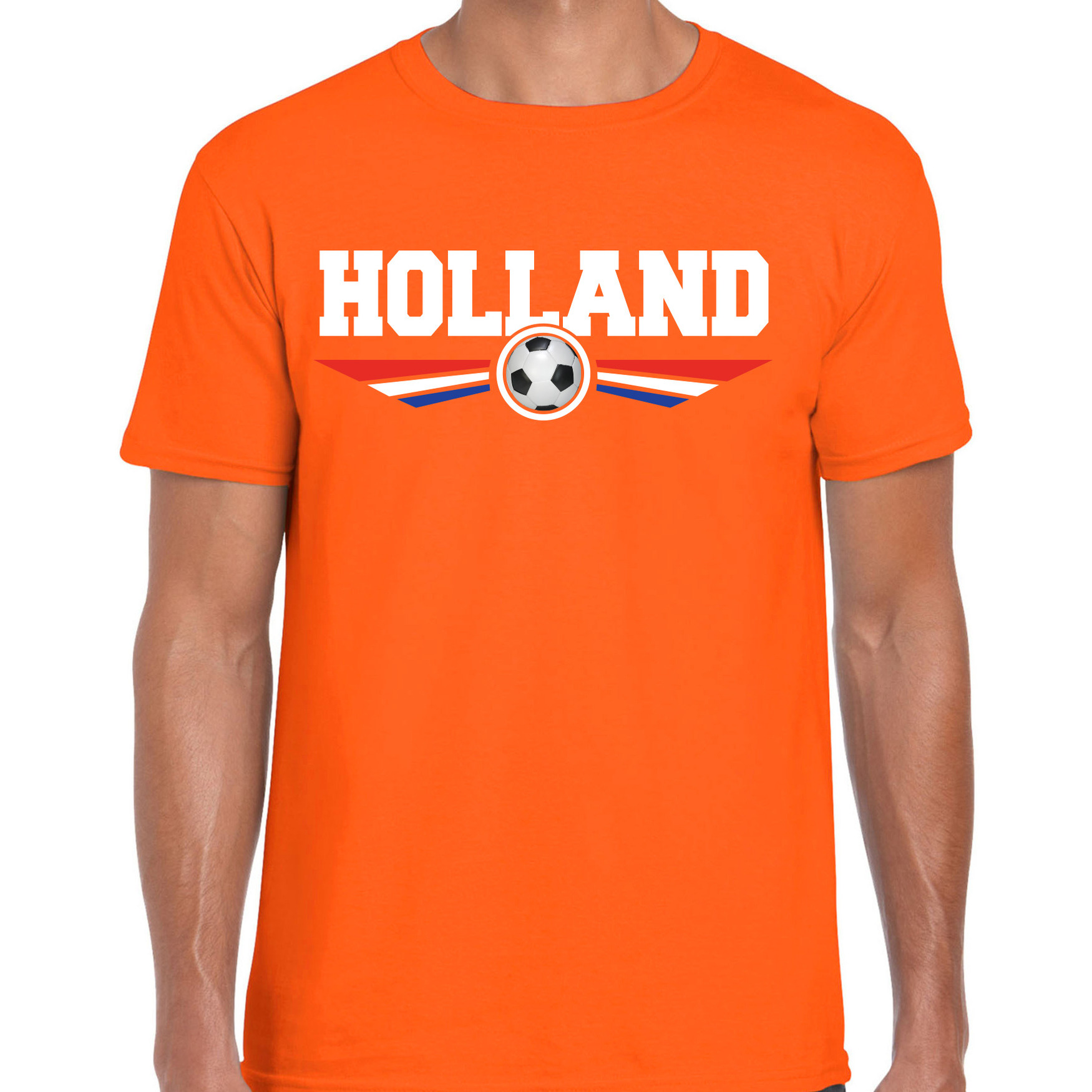 Holland landen - voetbal t-shirt oranje heren