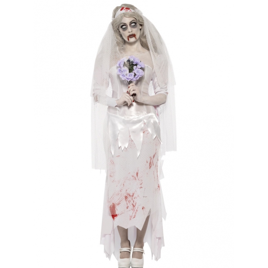 Horror bruid kostuum met sluier