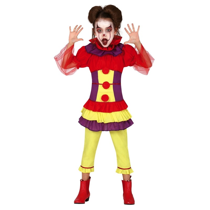 Horror clown Penny verkleed kostuum voor meisjes