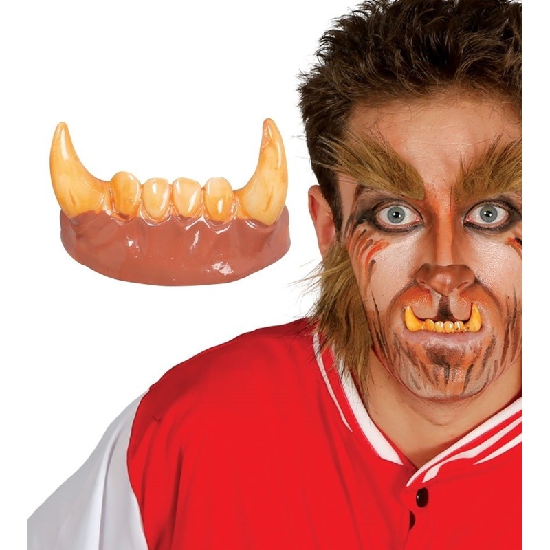 Horror weerwolf gebit/neptanden Halloween accessoire