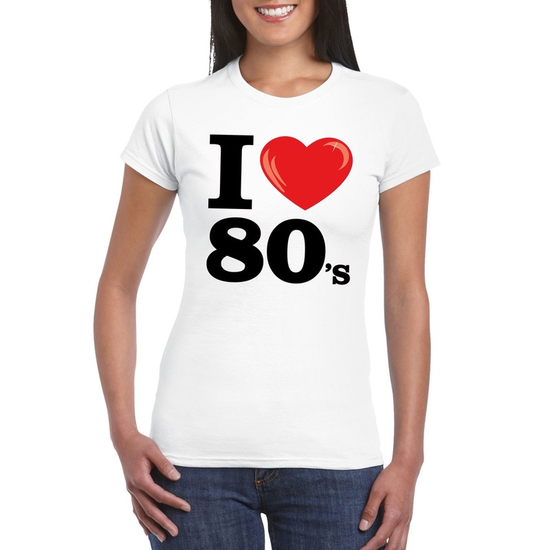 I love eighties t-shirt wit dames