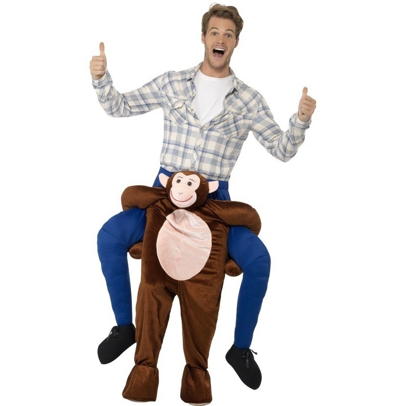 Instap dierenpak kostuum aap voor volwassenen