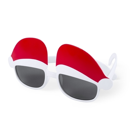 Kerst thema zonnebrillen/feestbrillen met kerstmutsen