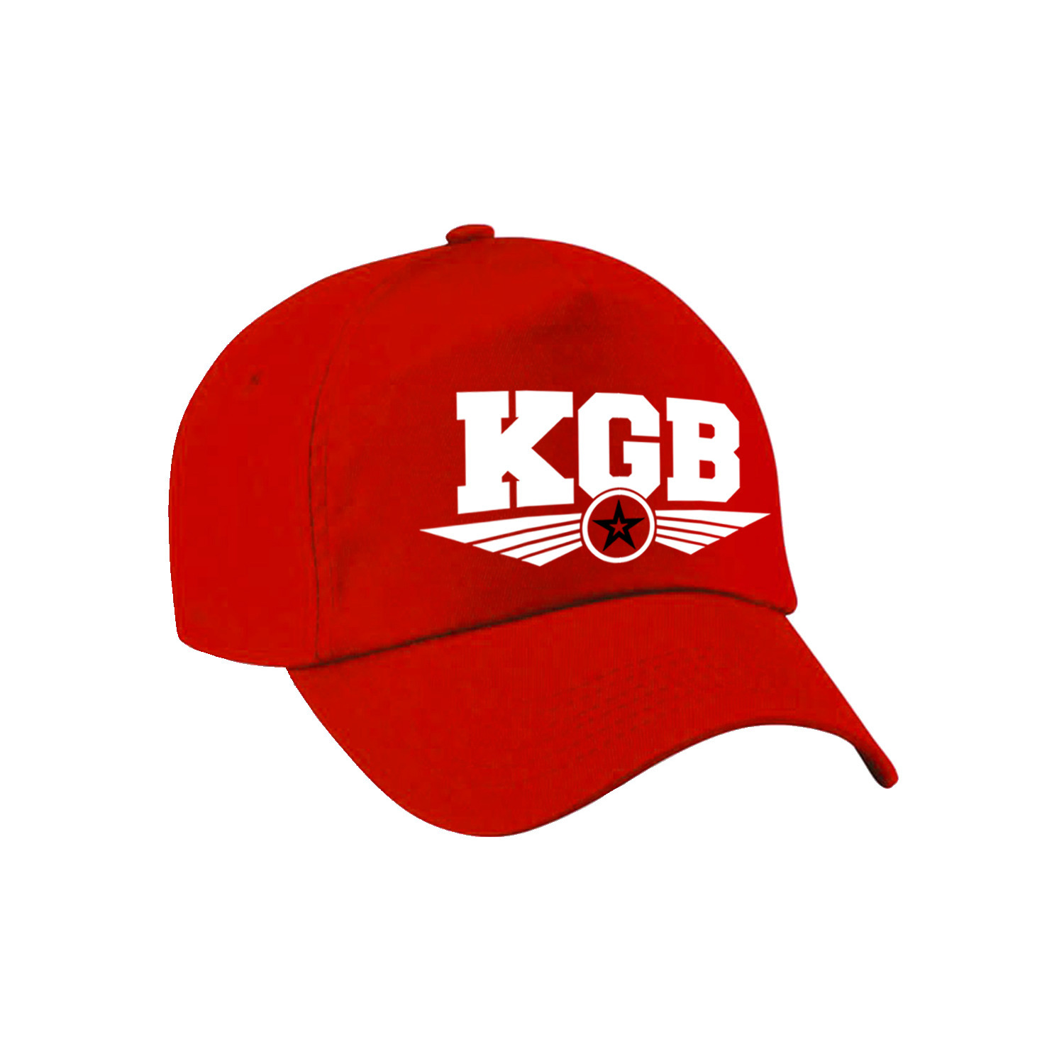 KGB agent tekst pet / baseball cap rood voor kinderen