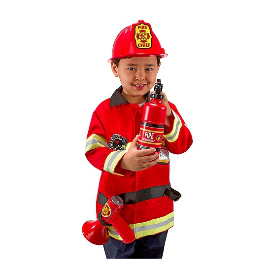 Kinder brandweer carnavals pak