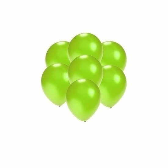 Kleine ballonnen groen metallic 200 stuks
