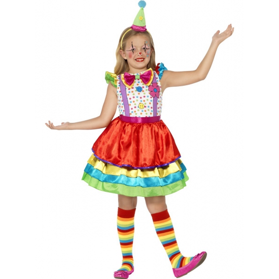 Kleurrijk clowns jurkje voor meisjes