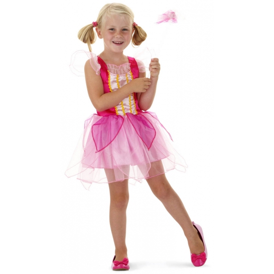 Kort roze prinsessen jurkje voor meisjes
