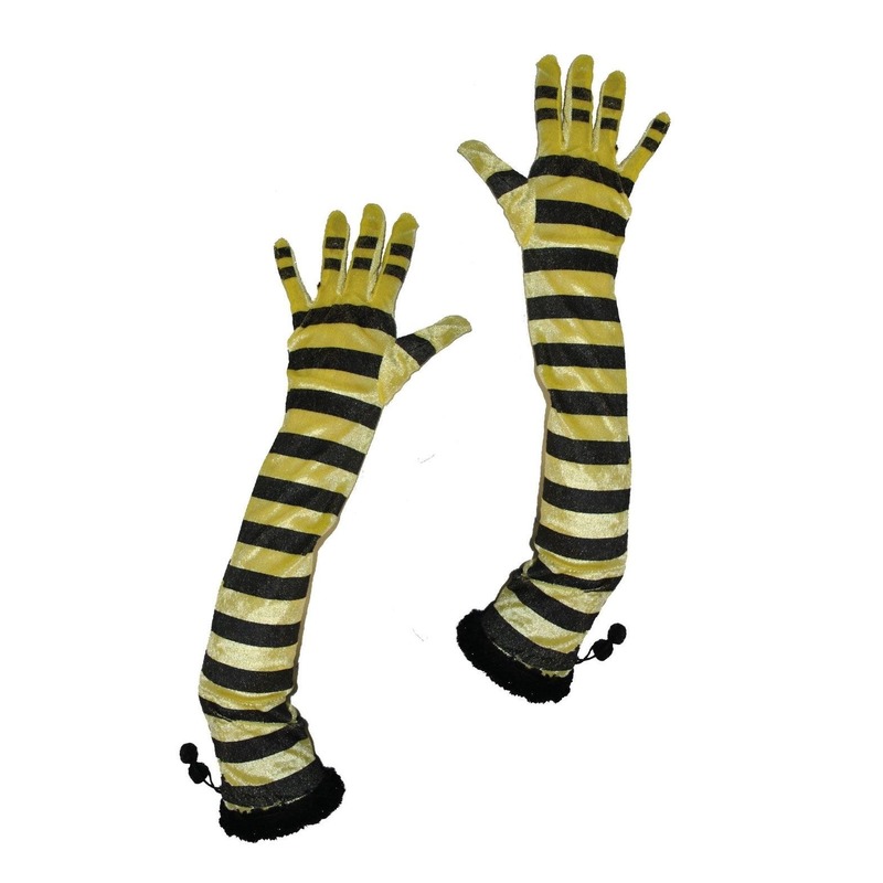 Lange bijenprint handschoenen