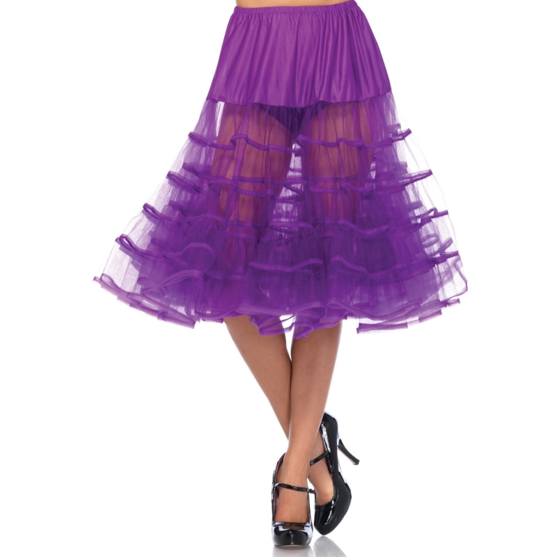 Lange fel paarse petticoat 65 cm