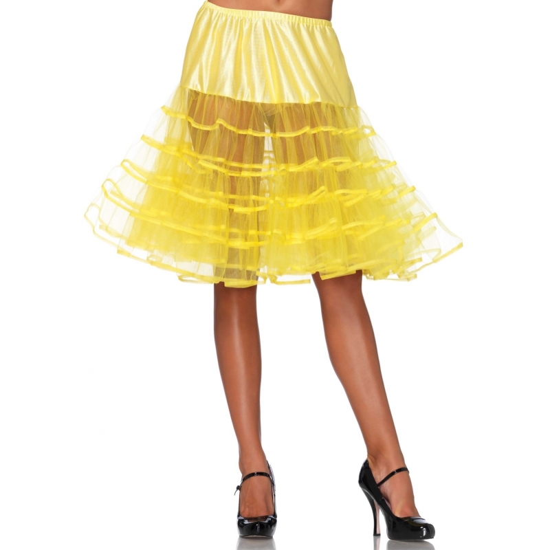 Lange gele petticoat 65 cm