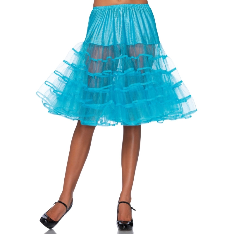 Lange turquoise petticoat 65 cm