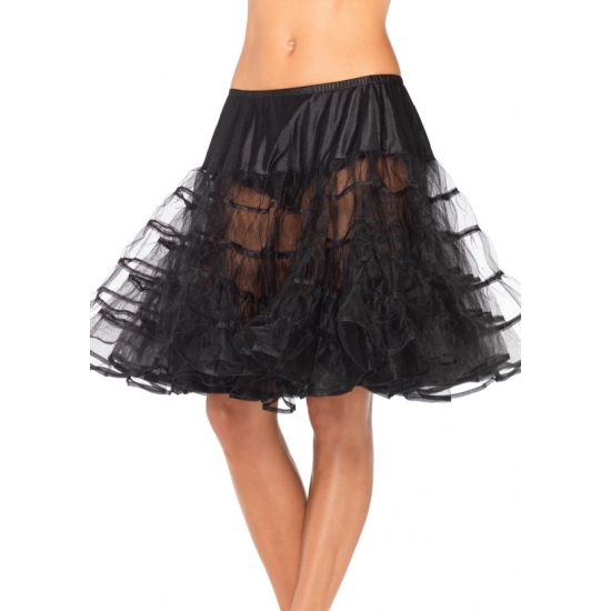 Lange zwarte petticoat 65 cm