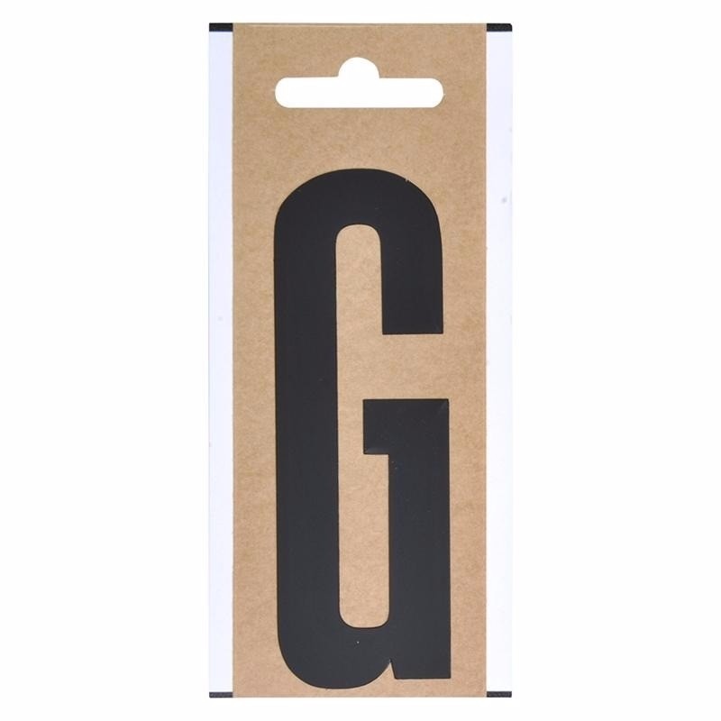 Letter sticker G zwart 10 cm