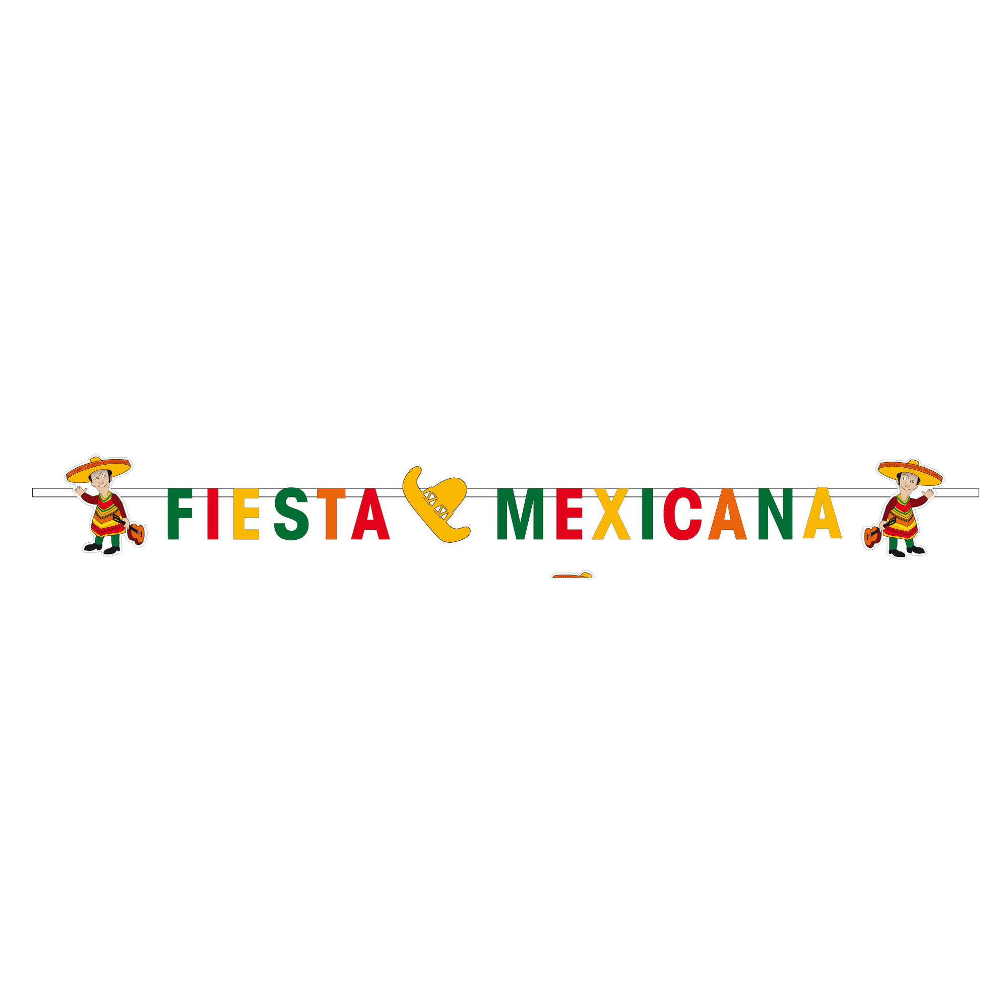 Letterslinger Mexico/Mexicaans feest thema 260 x 15 cm